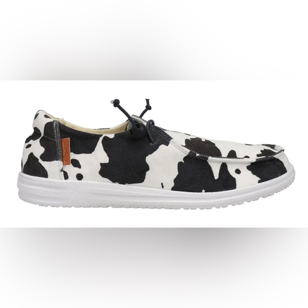 Corky’s Women’s Cow Print Kayak Casual Deck Shoes Sz 6
